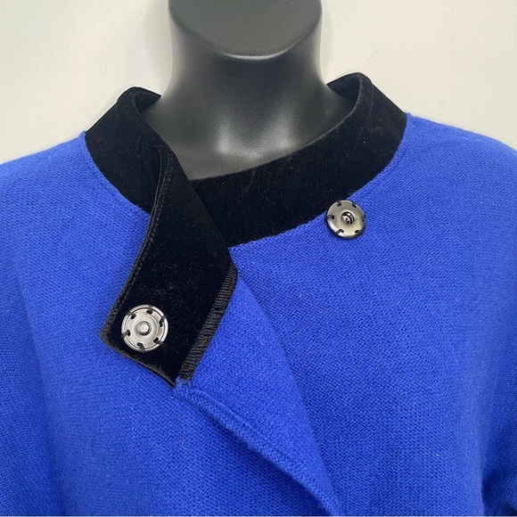 JM Collection Asymmetrical Wool Top Size XL - Picture 3 of 5